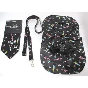 NWT NICOLE MILLER Size M Dog Rain Set Raincoat Leash Bandana Lot